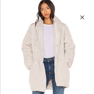 Free People Ella Puffer Coat / Sz S / Mineral Dust